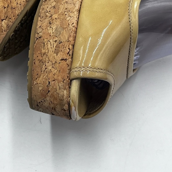Jimmy Choo Papina Cork Wedge Nude Patent Leather Platform Heels EU 40/US 10 - Picture 16 of 16